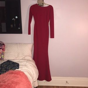 Stunning long red prom dress